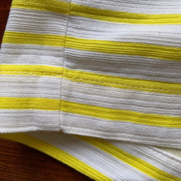 Women’s summer shorts - yellow and white stripes - Picture 5 of 5